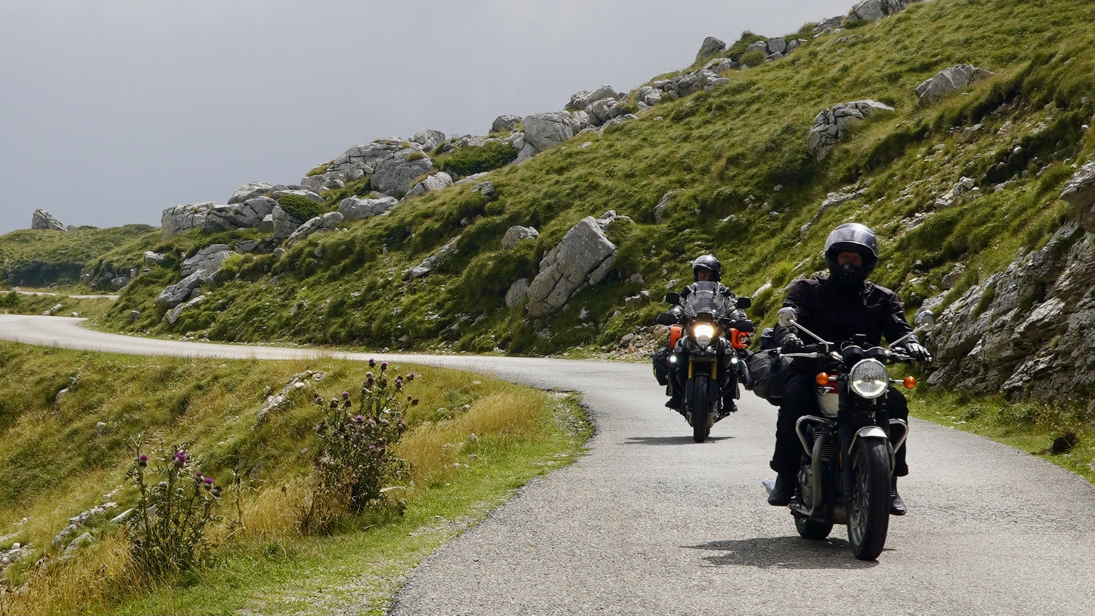 stoppie travel Montenegro motorcyclist in montenegro